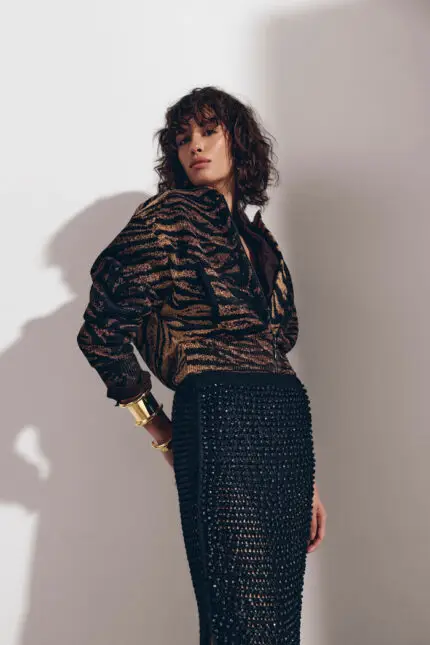 CASACO JACQUARD TIGRE