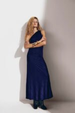 Vestido Diagonal Um Ombro - Imagem 2